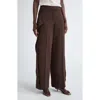 JASON WU COLLECTION JASON WU COLLECTION SIDE RUFFLE STRAIGHT LEG CREPE PANTS