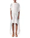 Jason Wu Collection Silk Habotai High-low Wrap Dress In Ice Wash
