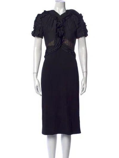 Pre-owned Jason Wu Collection Silk Knee-length Dress In Black