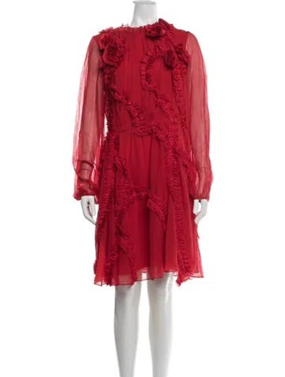 Pre-owned Jason Wu Collection Silk Knee-length Dress In Red