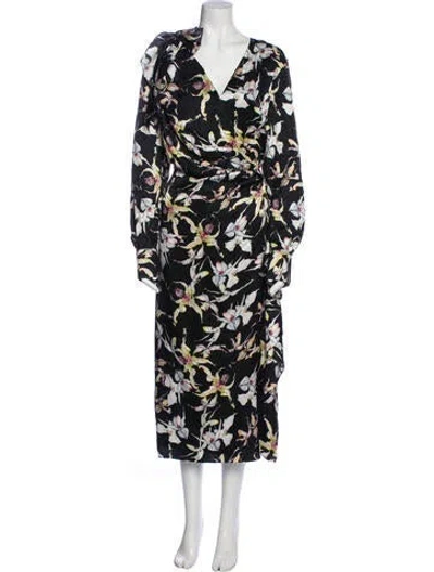 Pre-owned Jason Wu Collection Silk Long Dress In Black