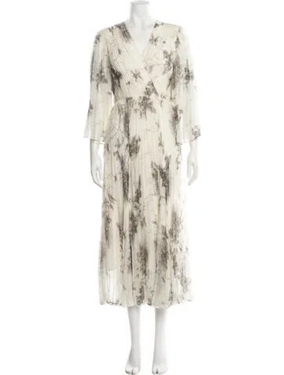 Pre-owned Jason Wu Collection Silk Long Dress In Neutral
