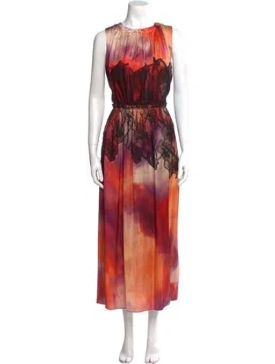 Pre-owned Jason Wu Collection Silk Long Dress In Orange