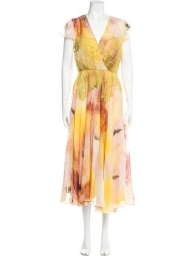 Pre-owned Jason Wu Collection Silk Long Dress In Orange