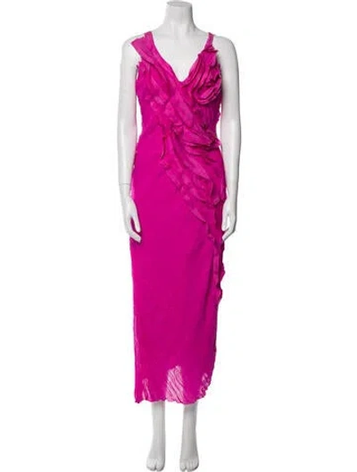 Pre-owned Jason Wu Collection Silk Long Dress In Pink