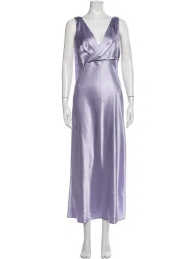 Pre-owned Jason Wu Collection Silk Long Dress In Purple