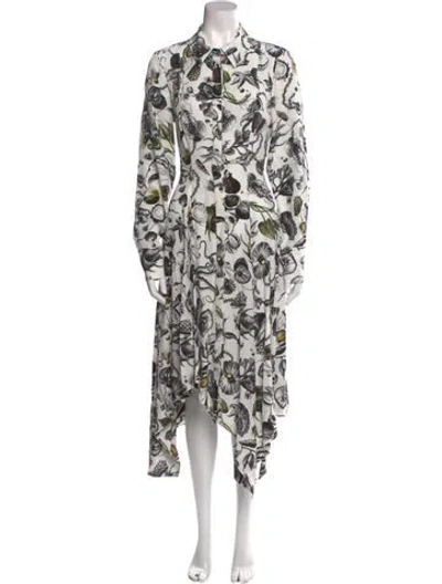Pre-owned Jason Wu Collection Silk Long Dress In White