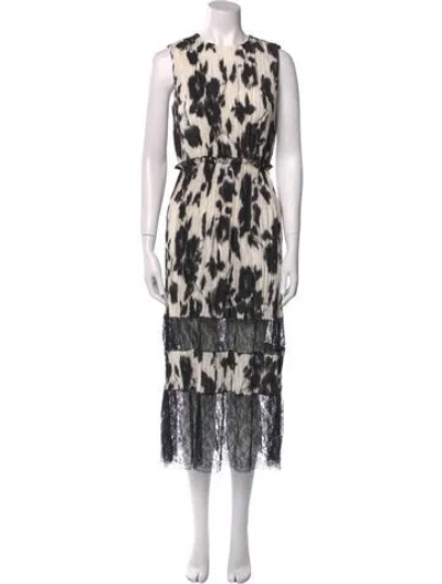 Pre-owned Jason Wu Collection Silk Long Dress In White