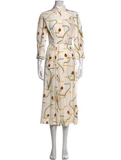 Pre-owned Jason Wu Collection Silk Long Dress In White