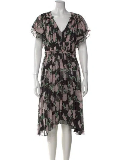Pre-owned Jason Wu Collection Silk Midi Length Dress In Black