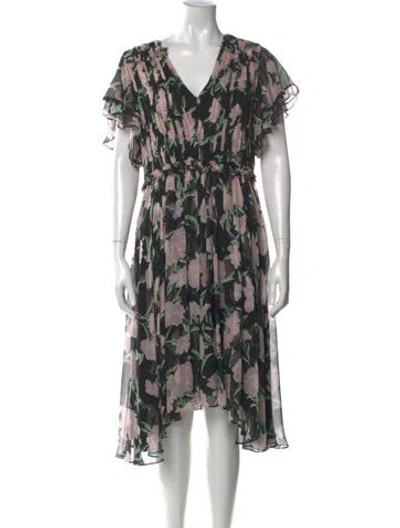 Pre-owned Jason Wu Collection Silk Midi Length Dress In Black
