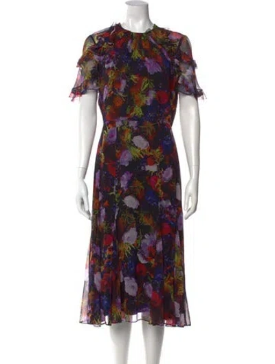 Pre-owned Jason Wu Collection Silk Midi Length Dress In Black
