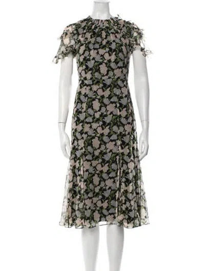 Pre-owned Jason Wu Collection Silk Midi Length Dress In Black