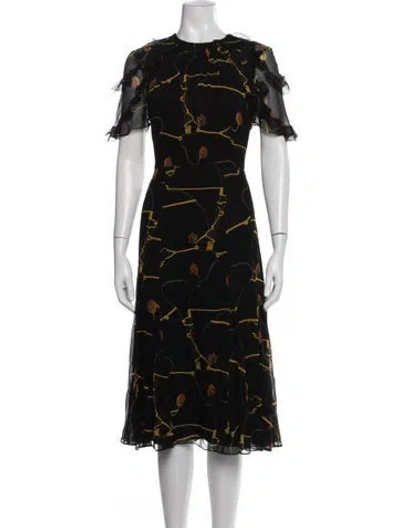 Pre-owned Jason Wu Collection Silk Midi Length Dress In Blue