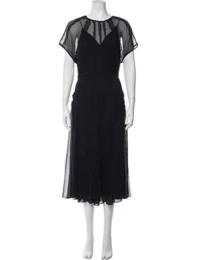 Pre-owned Jason Wu Collection Silk Midi Length Dress In Blue
