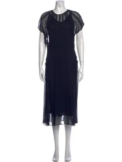 Pre-owned Jason Wu Collection Silk Midi Length Dress In Blue
