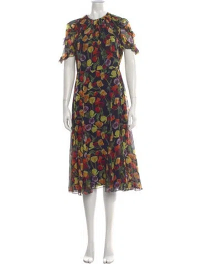 Pre-owned Jason Wu Collection Silk Midi Length Dress In Multi