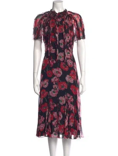 Pre-owned Jason Wu Collection Silk Midi Length Dress In Multi