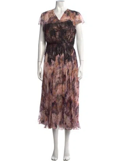 Pre-owned Jason Wu Collection Silk Midi Length Dress In Neutral