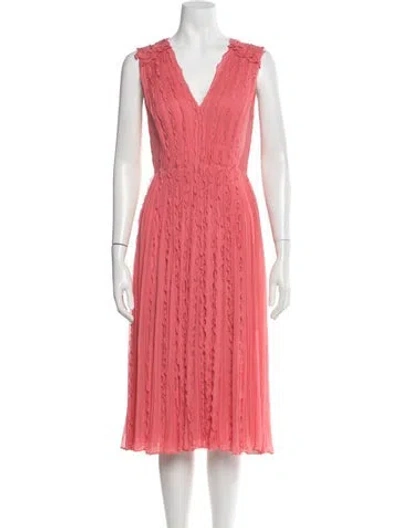 Pre-owned Jason Wu Collection Silk Midi Length Dress In Pink