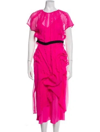 Pre-owned Jason Wu Collection Silk Midi Length Dress In Pink