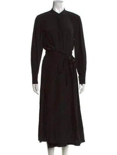 Pre-owned Jason Wu Collection Silk Midi Length Dress W/ Tags In Black