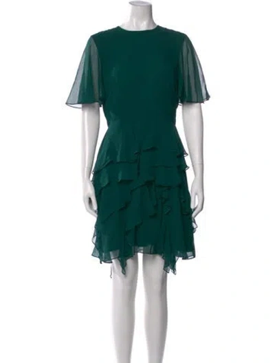 Pre-owned Jason Wu Collection Silk Mini Dress In Green
