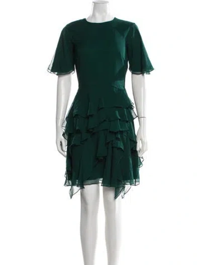 Pre-owned Jason Wu Collection Silk Mini Dress In Green