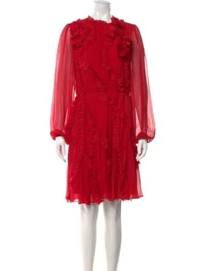 Pre-owned Jason Wu Collection Silk Mini Dress In Red