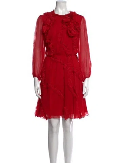 Pre-owned Jason Wu Collection Silk Mini Dress In Red