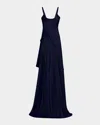 Jason Wu Collection Sleeveless Crepe Back Satin Bias Slip Gown With Slit