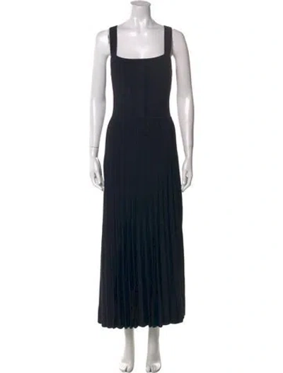 Pre-owned Jason Wu Collection Square Neckline Long Dress In Black