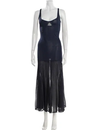 Pre-owned Jason Wu Collection Square Neckline Long Dress In Blue