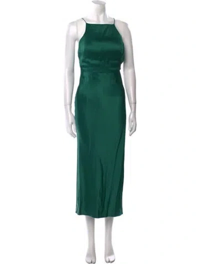Pre-owned Jason Wu Collection Square Neckline Long Dress In Green