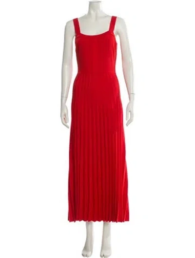 Pre-owned Jason Wu Collection Square Neckline Long Dress In Red
