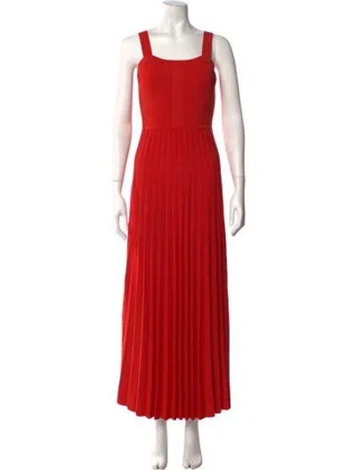 Pre-owned Jason Wu Collection Square Neckline Long Dress In Red