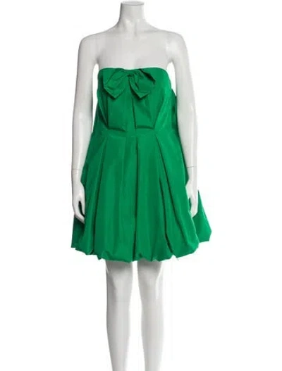 Pre-owned Jason Wu Collection Strapless Mini Dress In Green