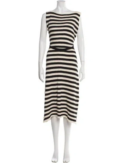 Pre-owned Jason Wu Collection Striped Midi Length Dress