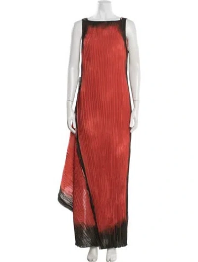Pre-owned Jason Wu Collection Tie-dye Print Long Dress In Red
