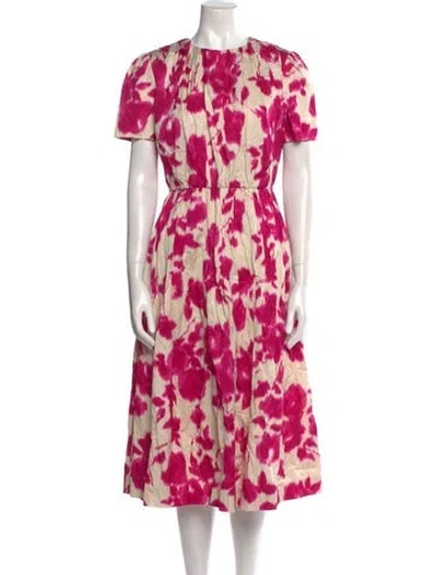 Pre-owned Jason Wu Collection Tie-dye Print Midi Length Dress In Neutral