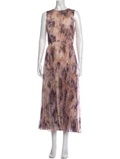 Pre-owned Jason Wu Collection Tie-dye Print Midi Length Dress In Pink