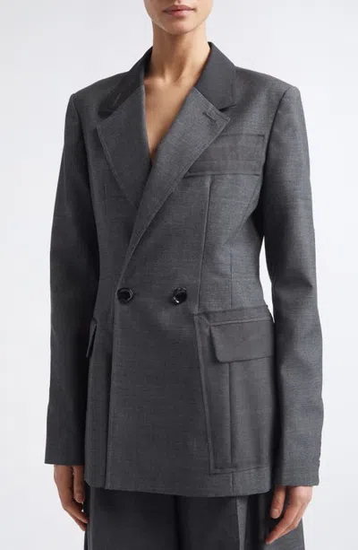Jason Wu Collection Tropical Wool Bar Jacket In Gray
