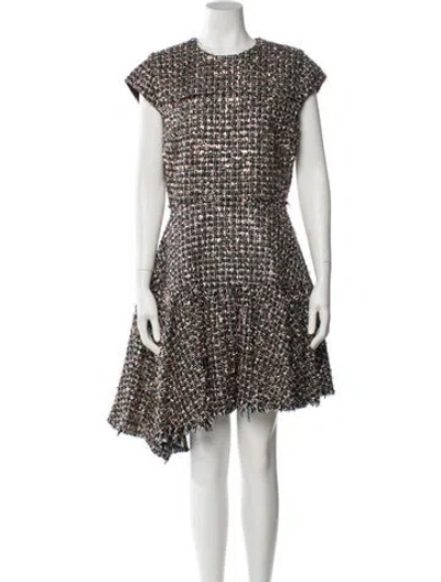 Pre-owned Jason Wu Collection Tweed Pattern Knee-length Dress In White