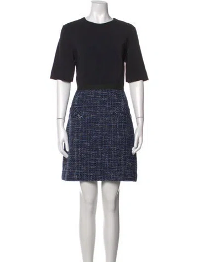 Pre-owned Jason Wu Collection Tweed Pattern Mini Dress In Grey