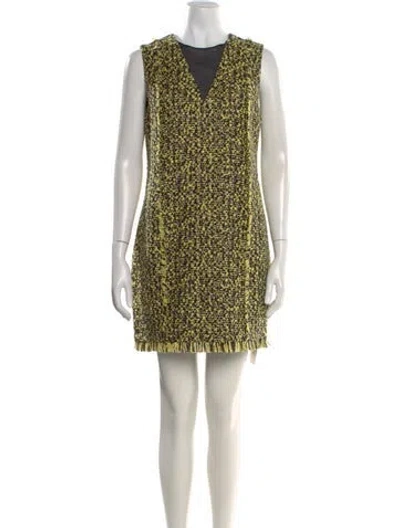 Pre-owned Jason Wu Collection Tweed Pattern Mini Dress In Multi