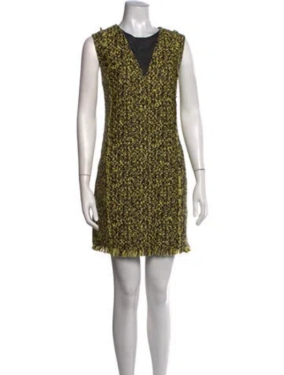 Pre-owned Jason Wu Collection Tweed Pattern Mini Dress In Multicolor