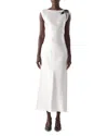 Jason Wu Collection Embellished Cap Sleeve Washed Twill Gown In Neutral