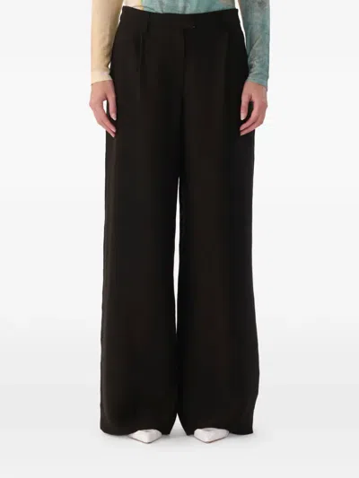 Jason Wu Collection Twill Straight-leg Trousers In Black