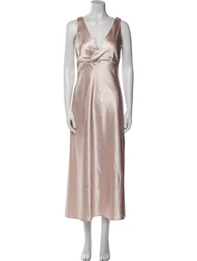 Pre-owned Jason Wu Collection V-neck Long Dress In Orange