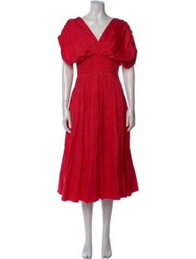 Pre-owned Jason Wu Collection V-neck Long Dress In Pink